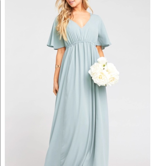 Show me your Mumu Emily Empire Maxi Dress XXS sage - Picture 2 of 15